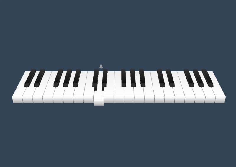 简单的黑白钢琴键盘ui特效